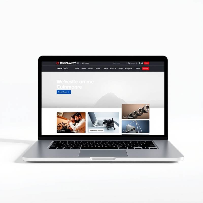 Diseño web moderno en una pantalla de portátil, mostrando un sitio web adaptable.